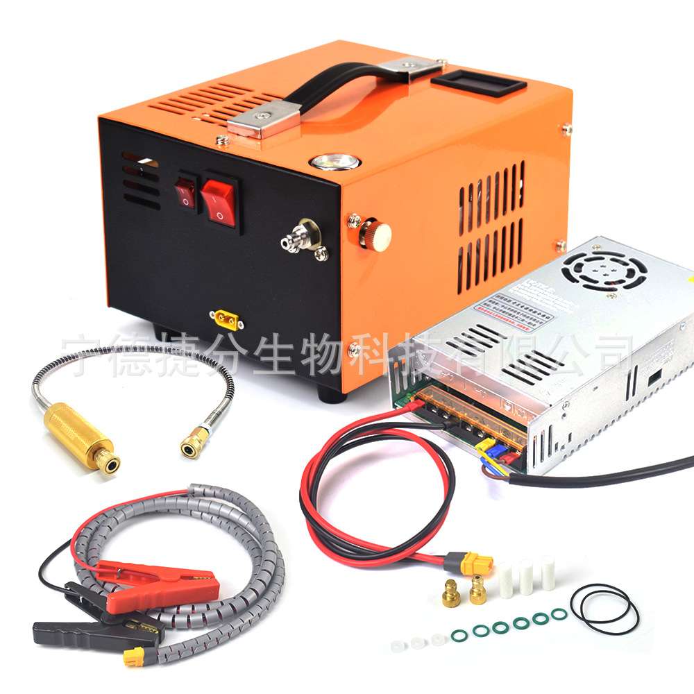 厂供12v高压打气机30mpa内置变压器 12v冲气泵自动停机4500psi