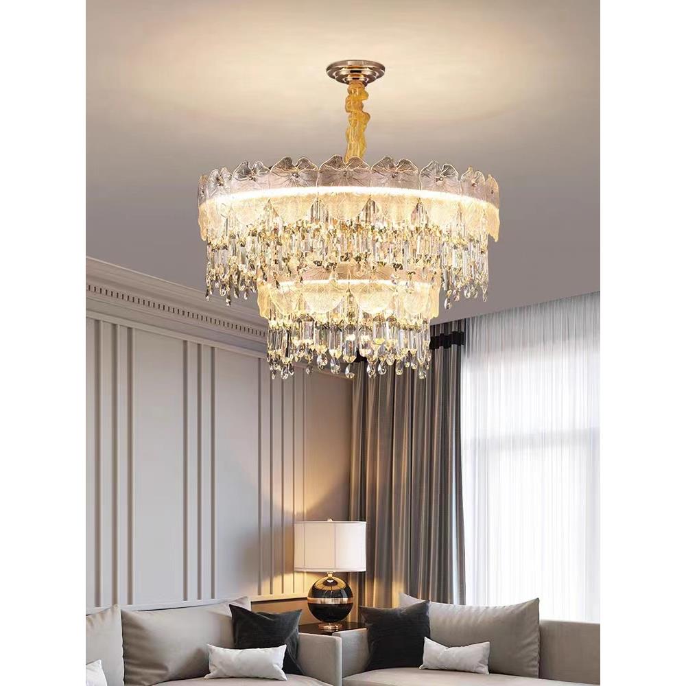 2023年新款轻奢客厅水晶吊灯卧室灯现代简约大气高档房间餐厅灯具