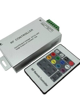 DC 12-24V 4A×3 RF遥控控制器 RGB七彩色灯带LED灯条调光 20键