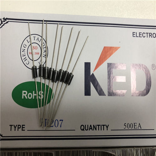 快恢复二极管DO-15 直插式二极管FR207 整流二极管FR204厂家直销