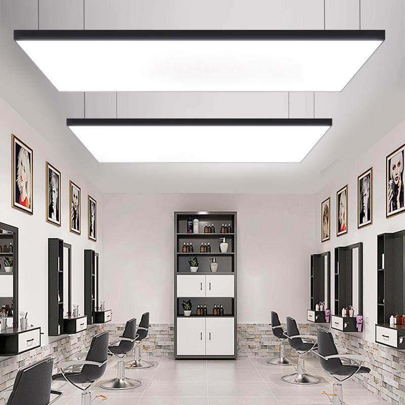 超亮直播间理发店摄影棚无影灯服装店办公室店铺宽面方形平板吊灯