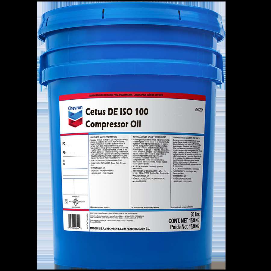 Chevron Cetus DE68,de46,150,DE100双酯类螺杆式合成空压缩机油