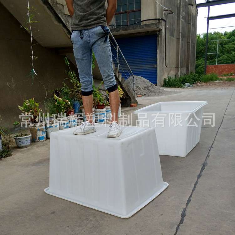 400L推布车方桶 印染厂布草车内胆 450升塑料水箱可移动带轮子
