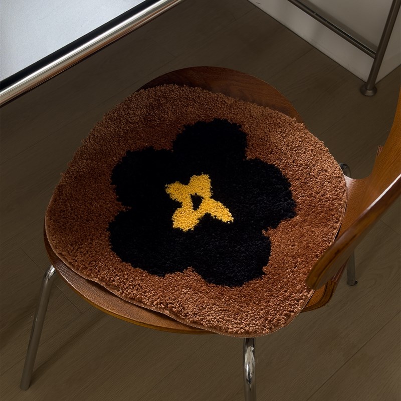in创意手绘椅g垫小地毯加厚床边毯子簇绒地板垫卧室垫座椅垫吸收