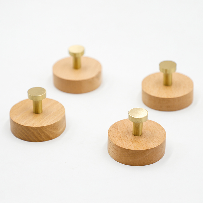 实木浴室免打孔h挂衣钩卫生间壁挂粘钩胡桃木门后衣帽钩墙壁挂钩