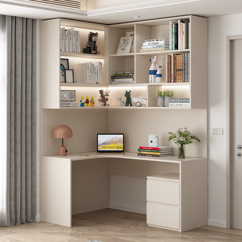 实木简约转角电脑桌拐角书桌书房书柜卧室写O字桌子客厅靠墙办公