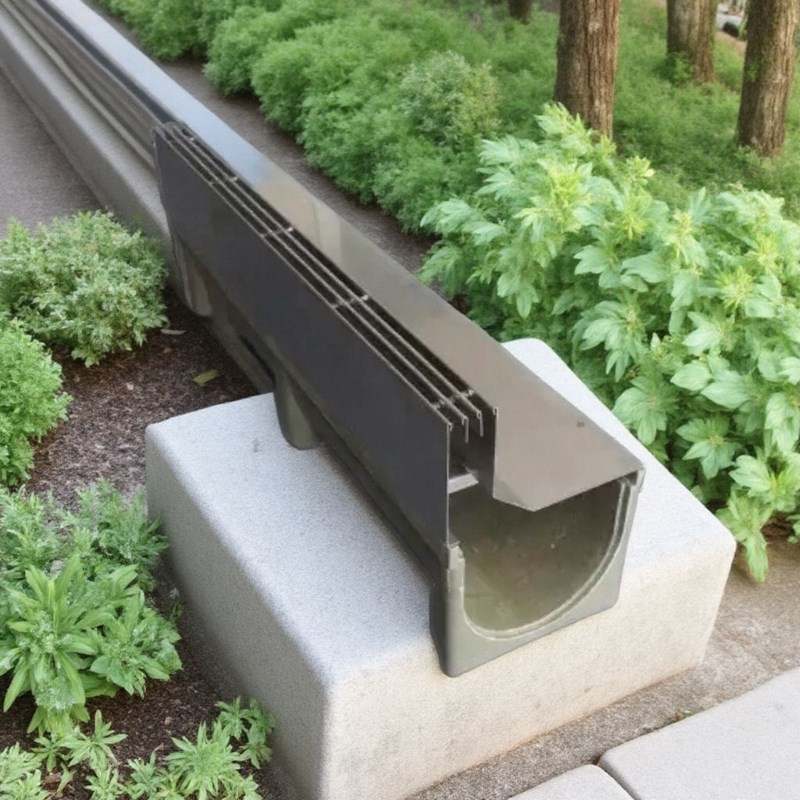 聪昂不锈钢线性排水沟盖板t 雨水篦子u型槽缝隙式排水隐形盖板篦