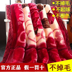 毛毯被子加厚冬季保暖双层10斤盖毯特厚冬被冬用单人加绒双面厚款