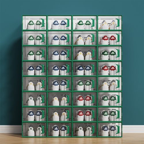 5YA1加厚鞋盒收纳盒透明鞋柜折叠鞋架鞋收纳鞋子收纳省空间网