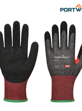 PORTWEST/波伟斯特 A672 CT200 AHR13丁腈涂层防切割手套
