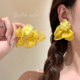 夏日明媚感 超仙夸张花朵纱布耳环女森系高级感海边度假风耳饰品