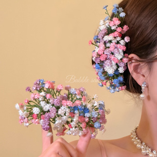 神仙姐姐 刘亦菲同款满天星发夹女氛围感甜美侧边夹礼服头花头饰