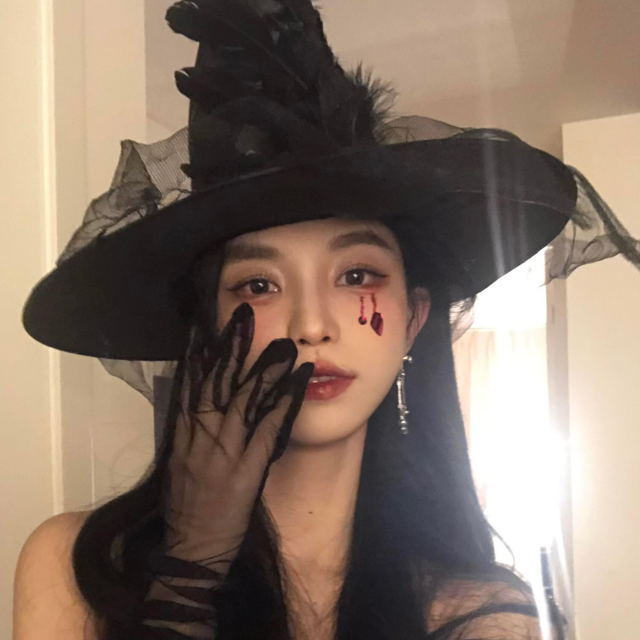 魔法师少女 万圣节黑色魔法帽女巫帽cos服装配饰拍照道具装扮帽子