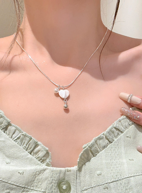 温柔梦境爱心吊坠项链choker