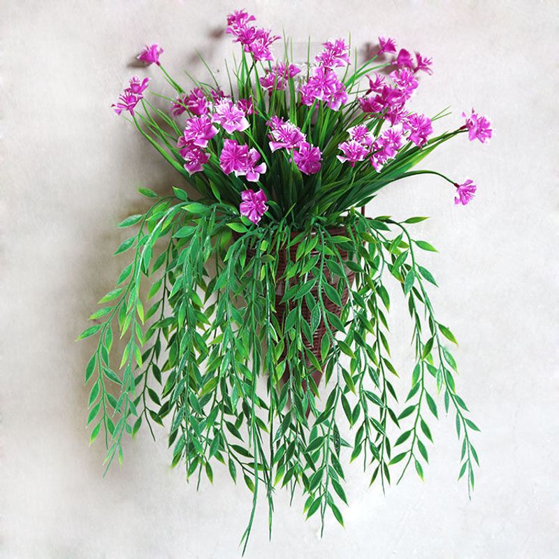 绿植壁挂花藤垂吊藤条仿真玫瑰花客厅墙面装饰品植物假花藤蔓摆设