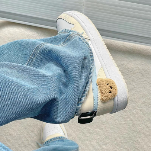 球鞋定制 Nike Court Borough Low 小熊贴片低帮双钩女款板鞋
