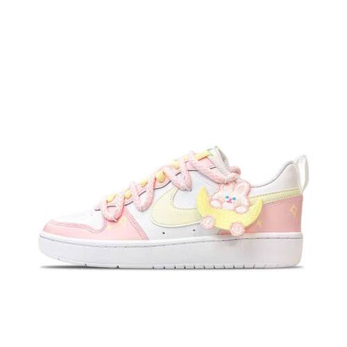 球鞋定制 Nike Court Borough Low 春和花屿樱花少女低帮板鞋