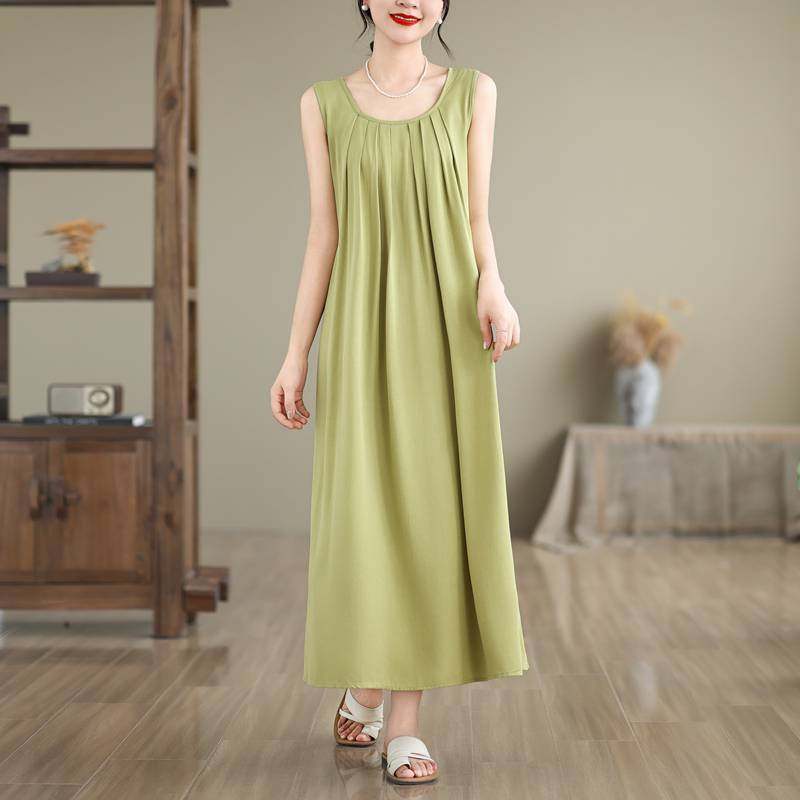 无袖圆领宽松显瘦大码背心长裙新款绵绸吊带连衣裙女夏简约吊带裙,孕妇装/孕产妇用品/营养,连衣裙,淘宝优惠券,粉丝福利购,淘宝优惠卷