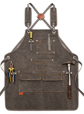 Canvas apron bakery cafe gardening carpentry Unisex Apron