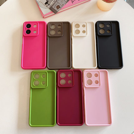 适用REDMI红米note 14 13 12 11 PRO PLUS手机壳凹槽全包K70E k80保护套XIAOMI小米15简约diy硅胶CASES COVER