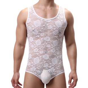 Men's underwear shapewear bodybuilding jumpsuit 性感男连体衣