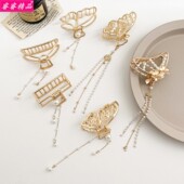 hair personality headgear抓夹 butterfly chain grab clip
