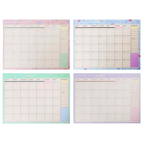 Monthly Paper Pad 54 Sheets DIY Planner Desk Agenda Gift Sch