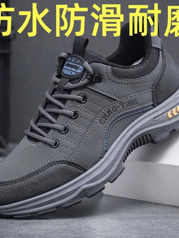 รองเท้าผู้ชาย 2025 ใหม่ฤดูใบไม้ร่วงและฤดูหนาวกลางแจ้งกีฬาปีนเขารองเท้าแฟชั่นรองเท้าพาราสบายๆไม่ลื่นทนต่อการสึกหรอรองเท้าเดินทาง