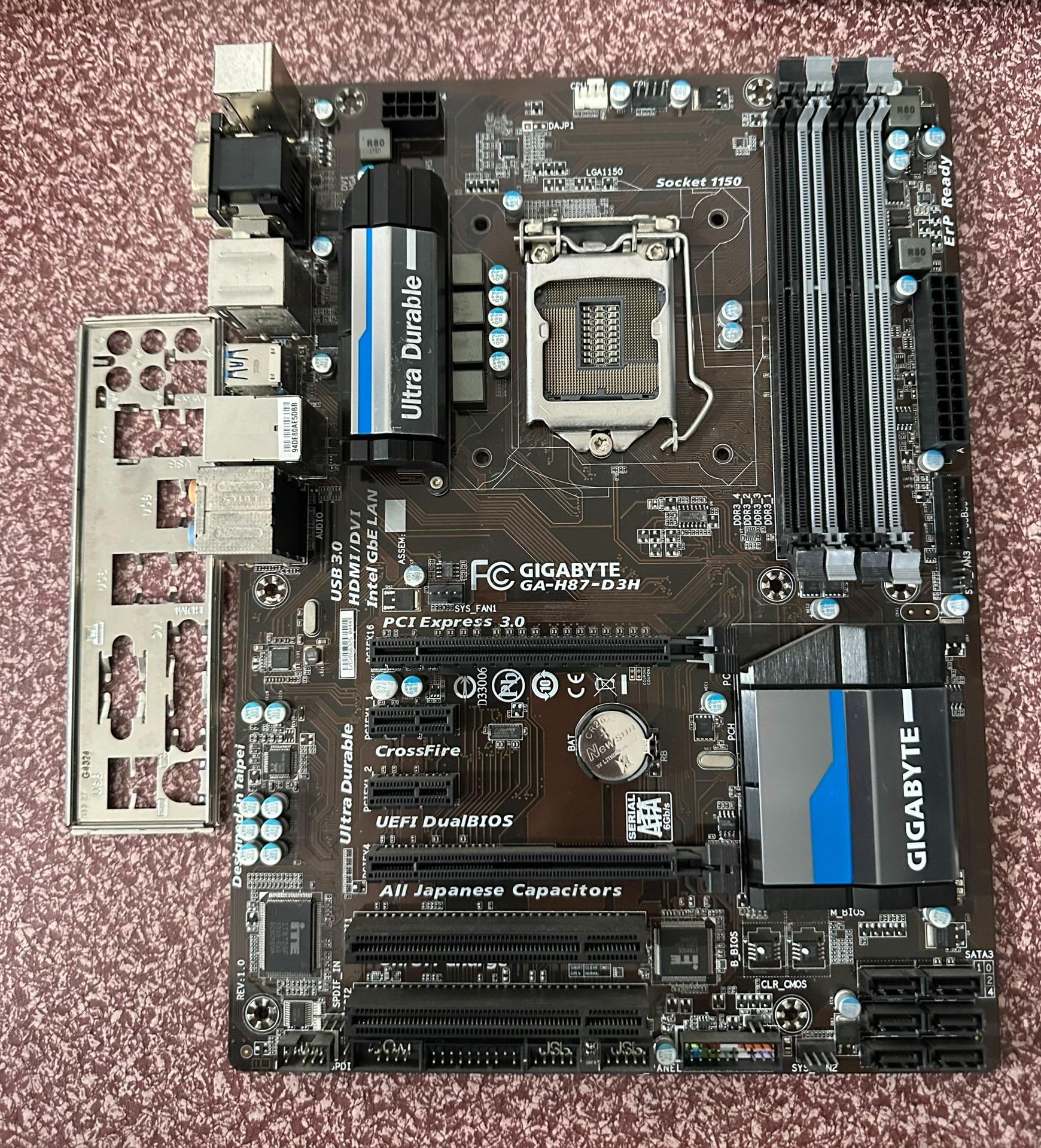 技嘉GA-H87-D3H主板 成色漂亮 性能完好 无维修 接