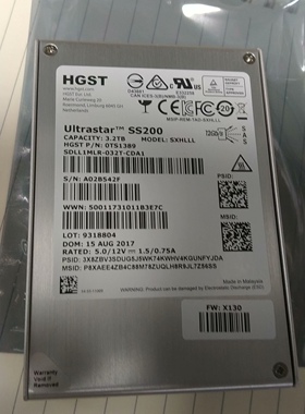 现货10个 HGST  SS200 3.2tb sas SS