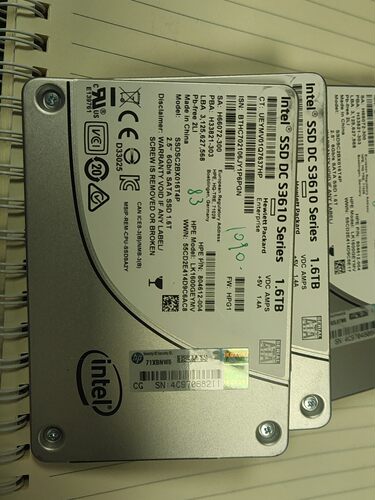 惠普 hpe定制版 intel 英特尔 2.5寸 S3610