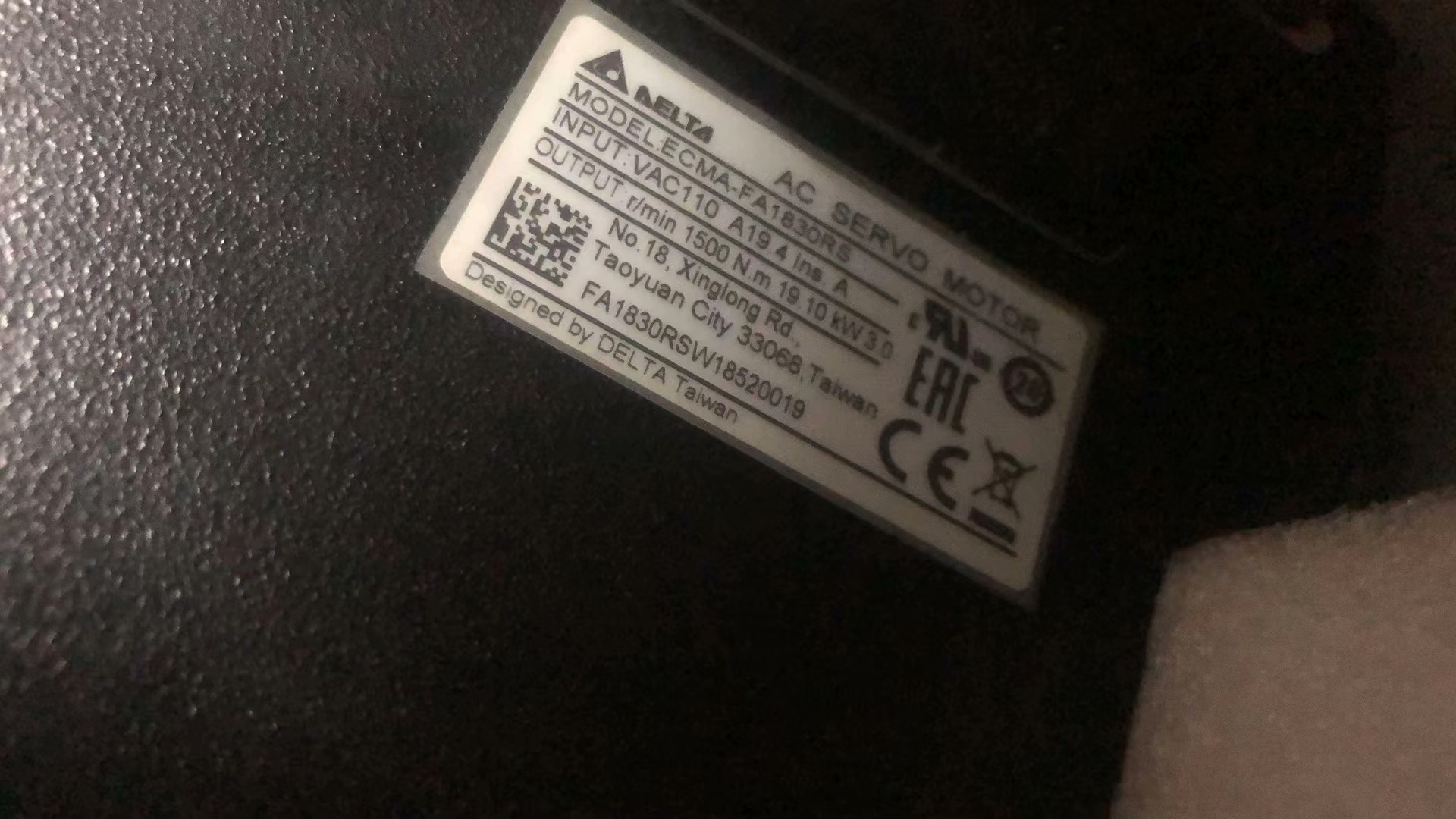 ECMA-FA1830RS台达3KW电机绝对值编码器，全新带