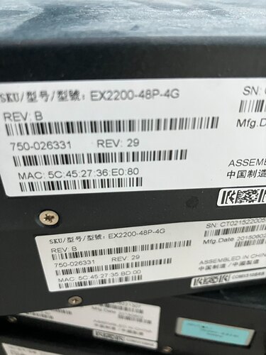 JuniperEX2200-48P-4G，EX2200-24议价