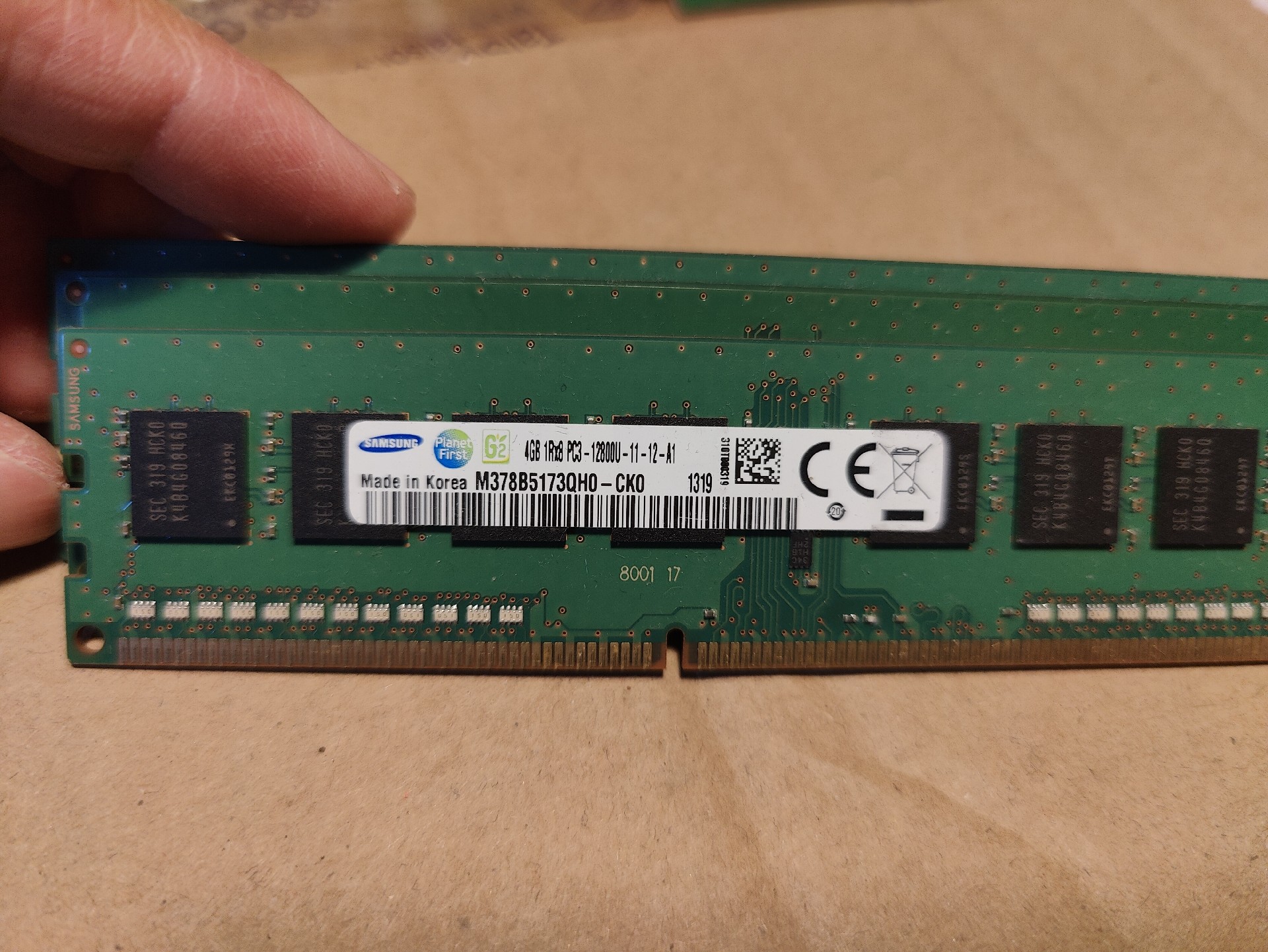 三星 4g pc3 12800 台式机 三代内存 联想拆机