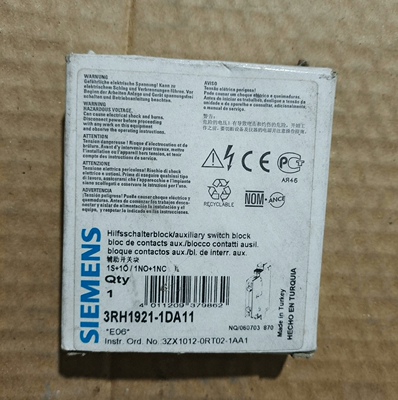 辅助开关  3RH1921-1DA11  西门子