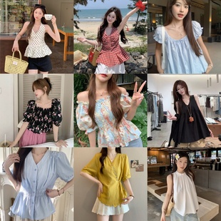 法式红色格子无袖背心女夏季