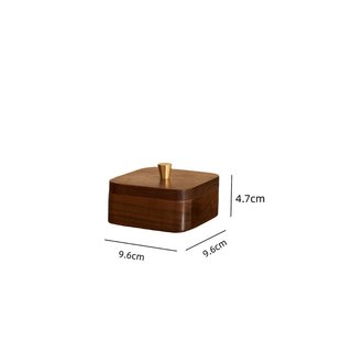 复古牙签牙线木收纳木盒桌面收纳多层首饰收纳木盒 木质家用新中式