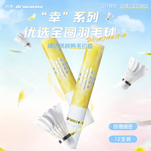 的幸均衡之刃幸系列白幸羽毛球官方旗舰稳定飞行耐打12只装训练球