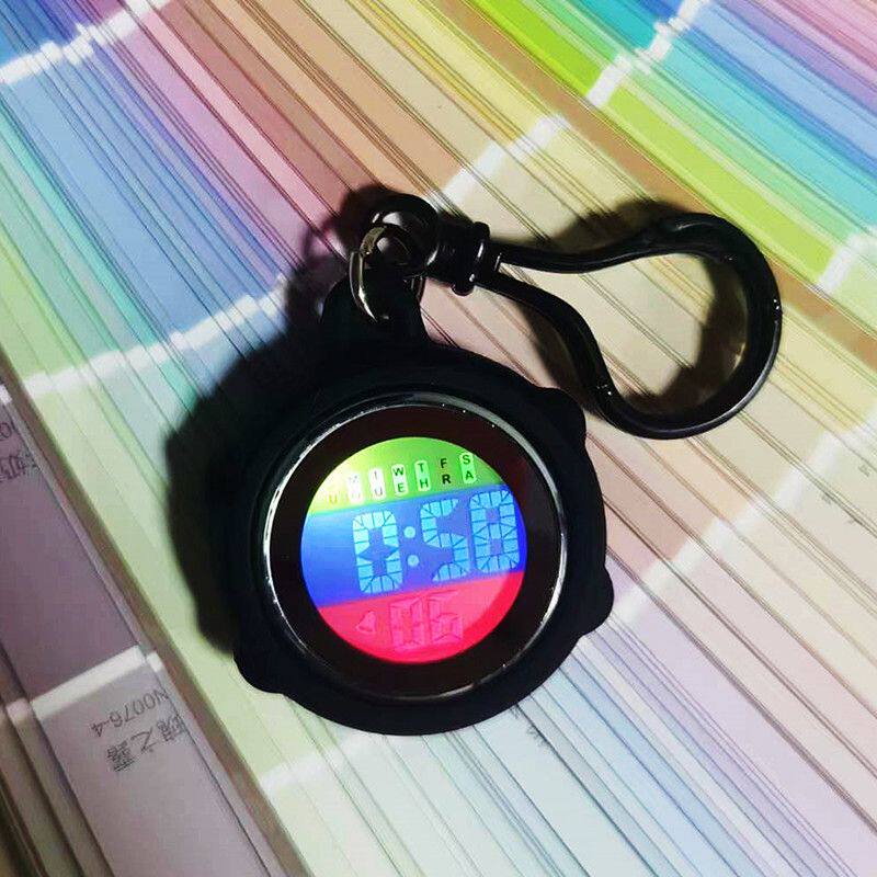 大数字多功能电子表夜光发光钥匙扣挂表护士学生公务员老人屏显
