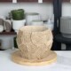 仿编织圈圈水泥花盆17.5CM有孔