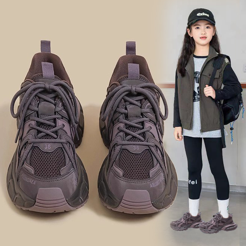 女童运动鞋秋冬老爹鞋