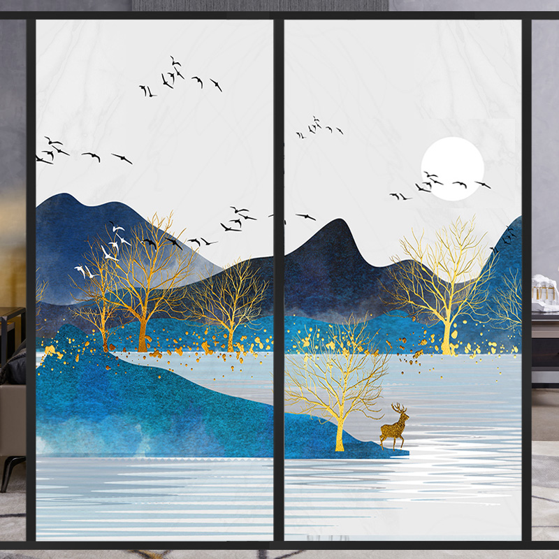 窗户遮光不透光玻璃贴纸浴室防窥视全遮光防走光贴膜遮阳神器窗贴