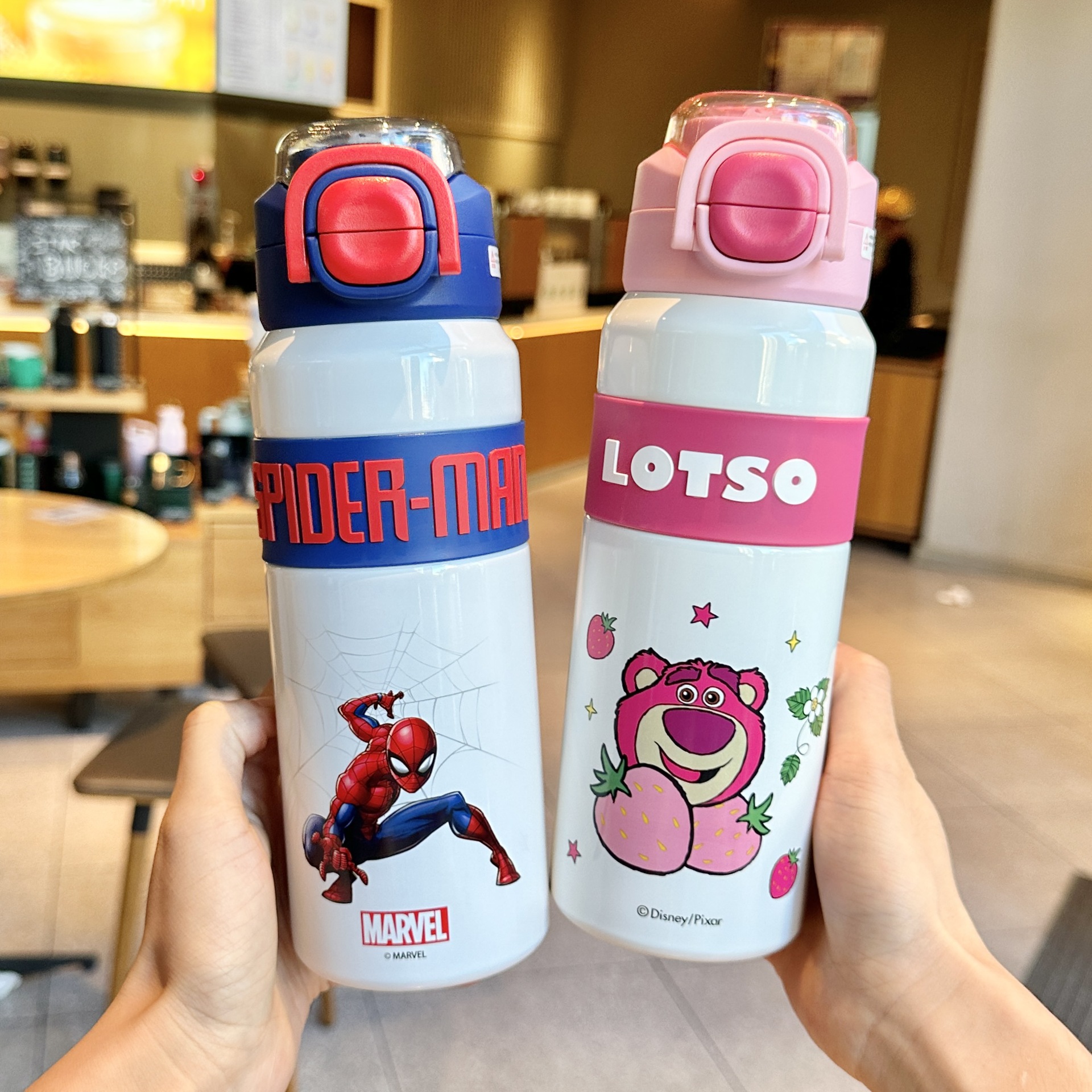 史迪奇儿童保温杯女孩上学专用幼儿园小学生316双饮口带吸管杯子