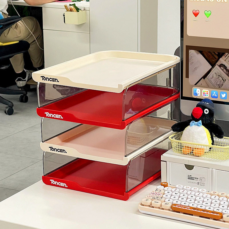 办公桌台面收纳置物架多层大容量