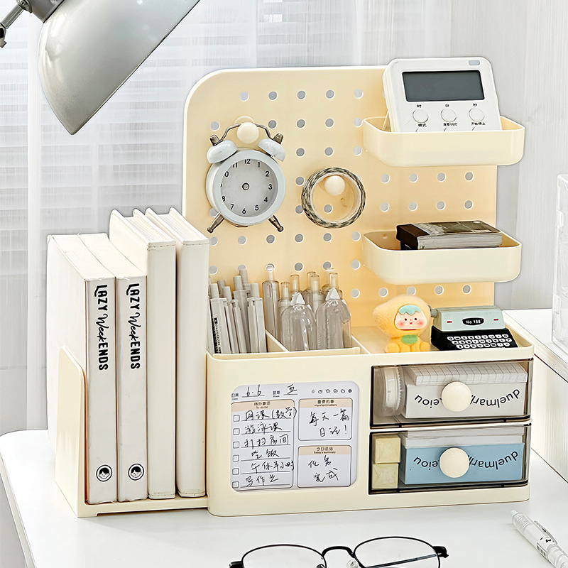 桌面收纳盒多功能抽屉式学生书桌