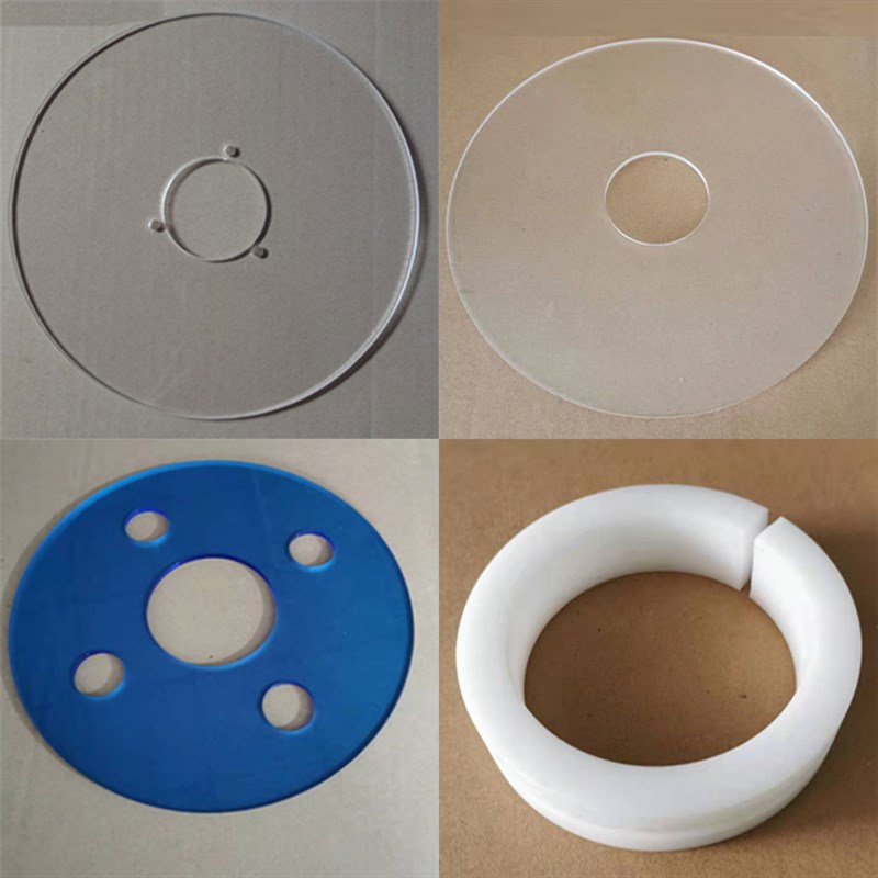 亚克力挡料板有机玻璃透明盘气涨轴挡圈标签固定圆盘切模机挡料盘