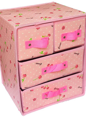 装小东西箱子整理收拾箱抽屉式储物盒抽拉收纳柜放柜子里盒子布艺
