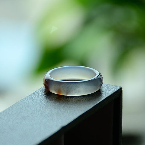 天然奇石玉髓证书玛瑙尾戒带证书