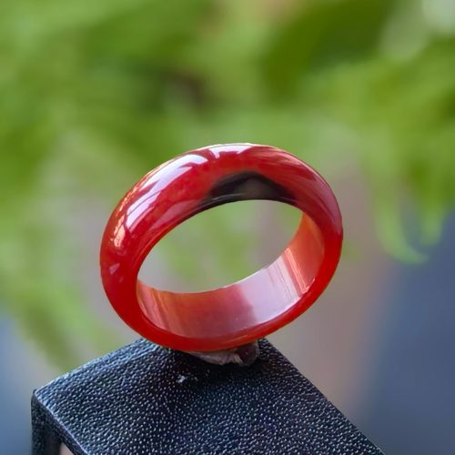 天然奇石玉髓红玛瑙戒指