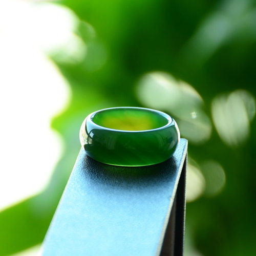 天然奇石玉髓指环戒指送证书